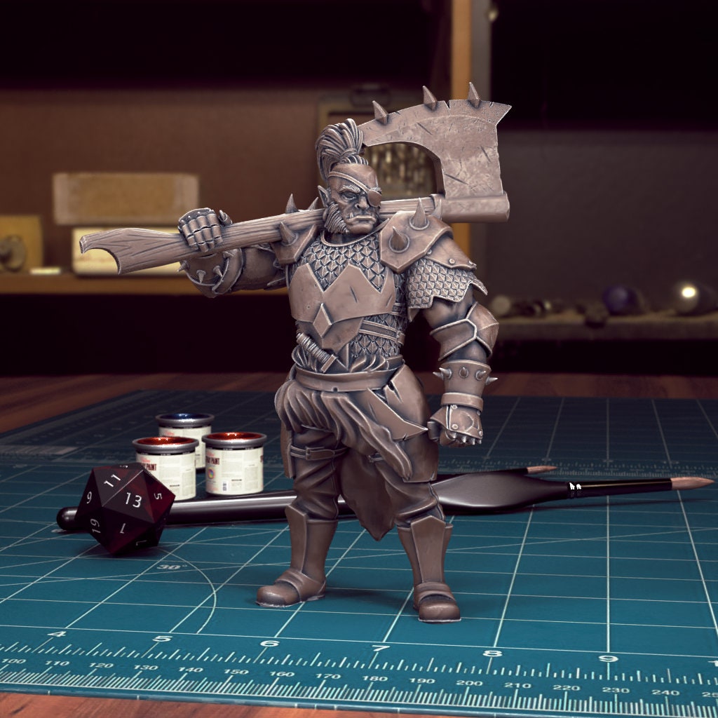 DnD Heroes Orc Fighters | TABLETOP SCALE | D&D TTRPG Mini | TytanTroll Miniatures