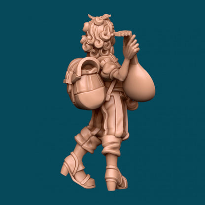 Waffle a Mischievous Bard | D&D TTRPG Miniature | Awkward Penguin Minis
