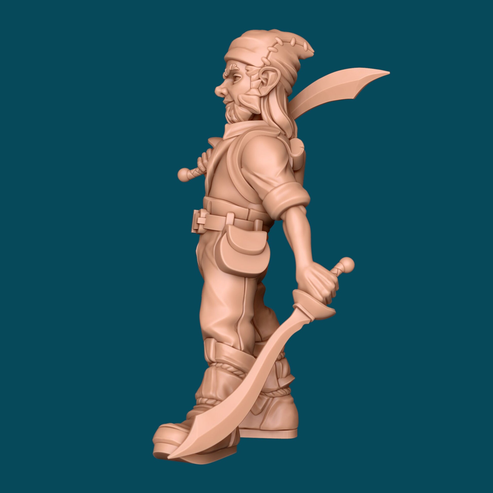 Dimble Baublegum a Barbarian Garden Gnome | TTRPG D&D Miniature | Awkward Penguin Minis