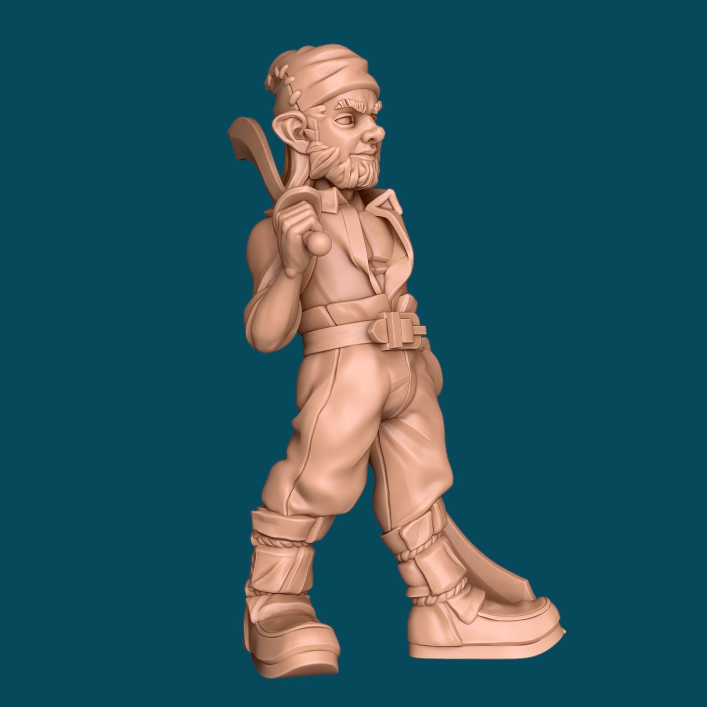 Dimble Baublegum a Barbarian Garden Gnome | TTRPG D&D Miniature | Awkward Penguin Minis
