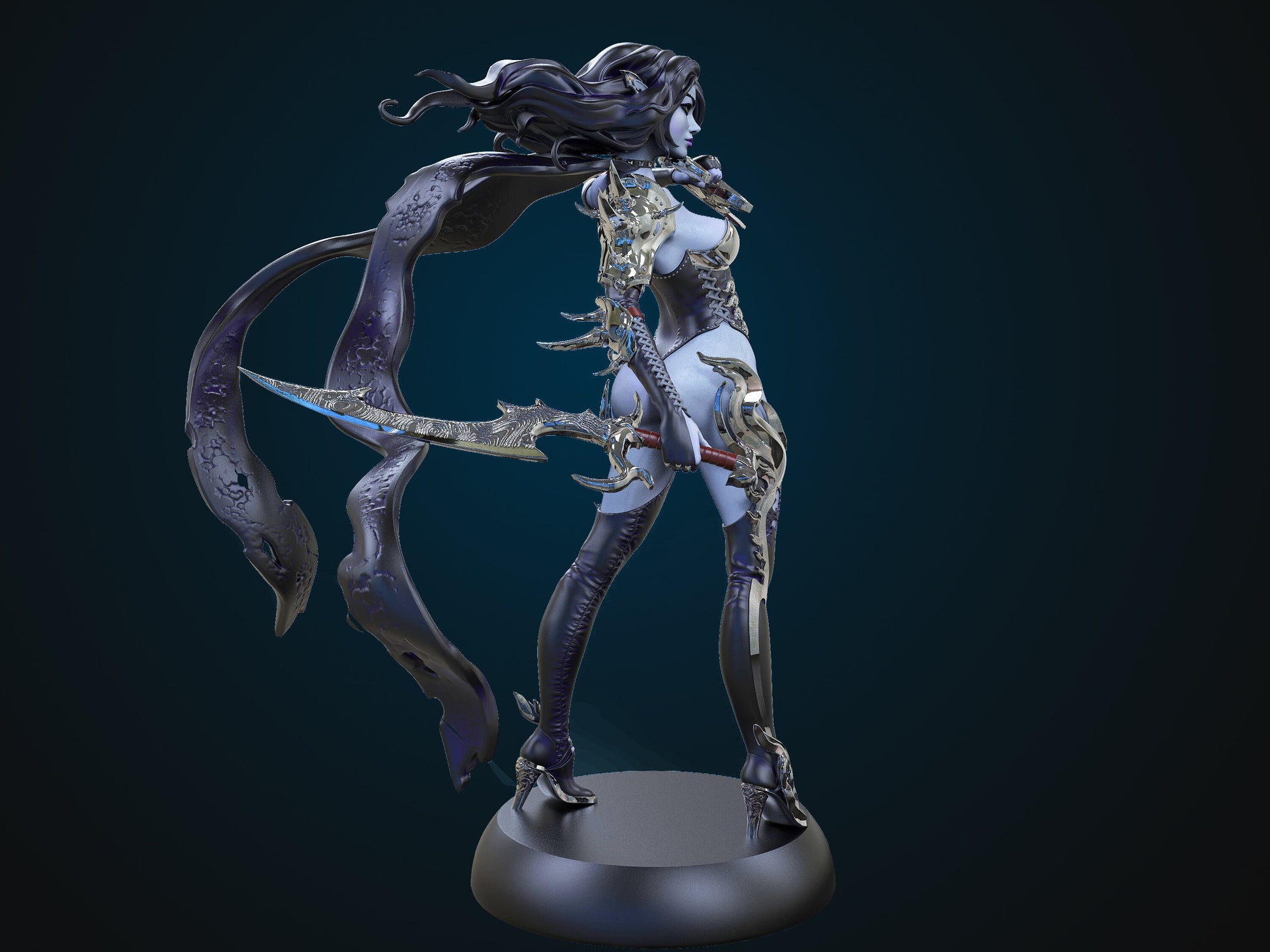 Dark Elf Assassin | TABLETOP SCALE | TTRPG Miniature | Hold My Miniatures