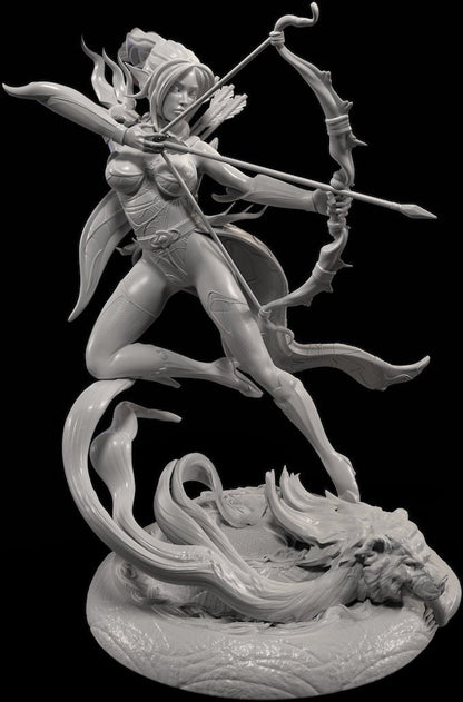 Wood Elf Archer | TABLETOP SCALE | TTRPG Miniature | Hold My Miniatures