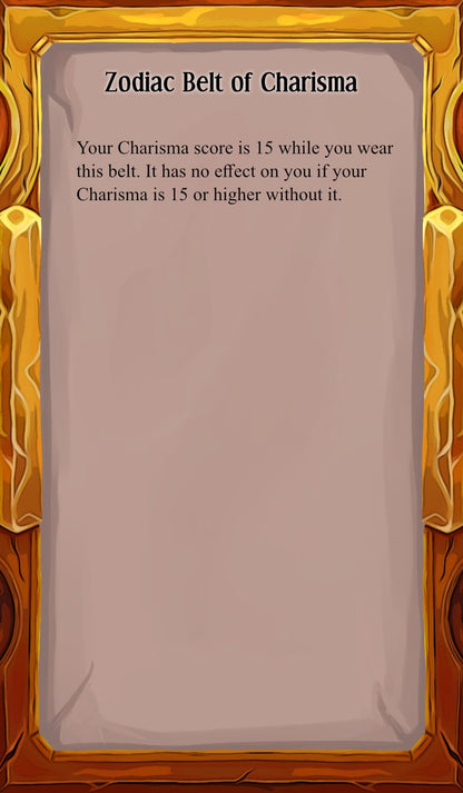 Belt Buckle of Charisma | TTRPG LARP Gaming Prop | Puzzles & Props