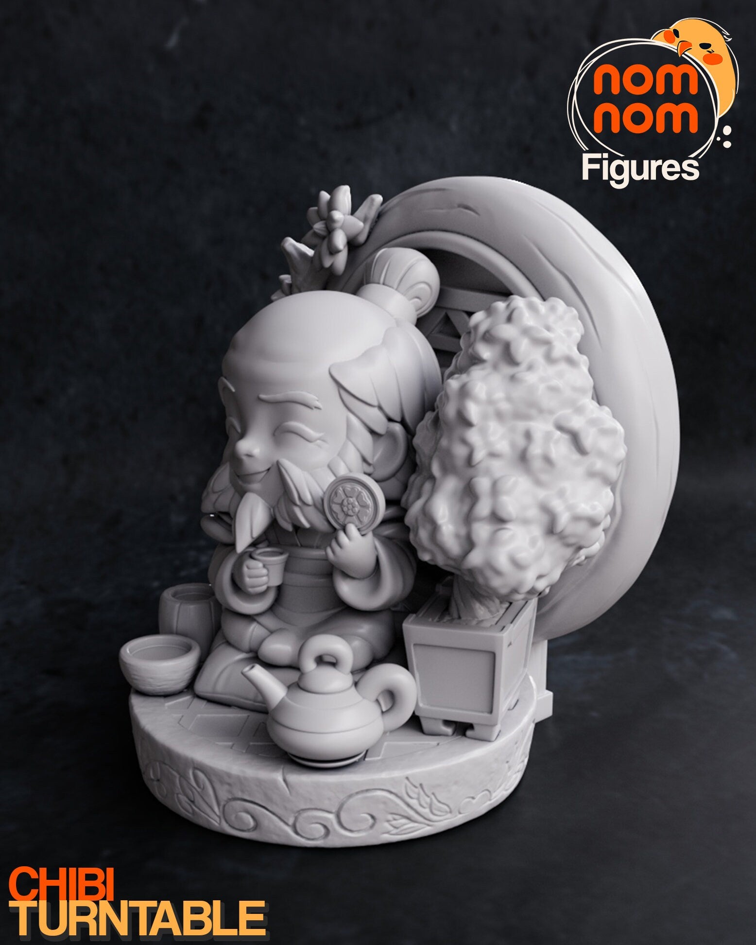 Chibi Tea-Loving Uncle | Resin Garage Kit Figure Show Fan Art | Nomnom Figures