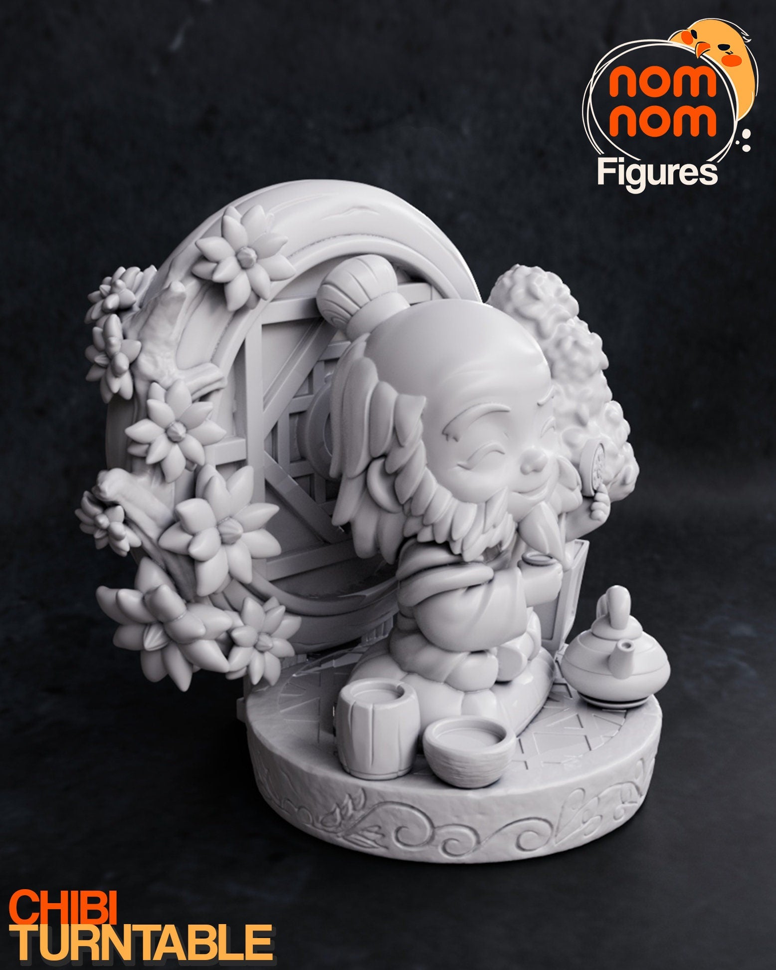 Chibi Tea-Loving Uncle | Resin Garage Kit Figure Show Fan Art | Nomnom Figures