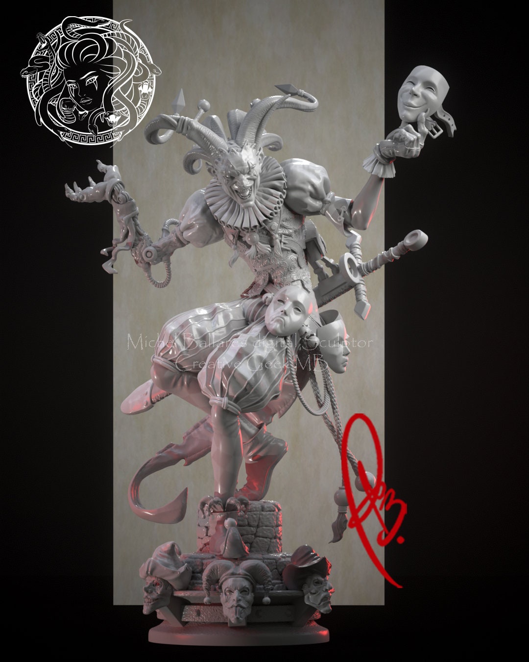 Arlequin | Resin Garage Kit Sculpture Statue | Creative Geek MB
