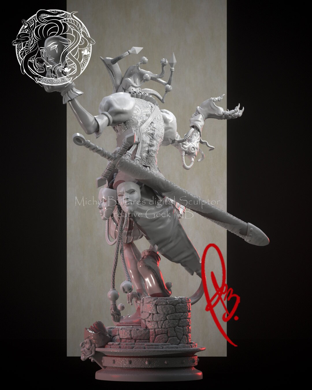 Arlequin | Resin Garage Kit Sculpture Statue | Creative Geek MB