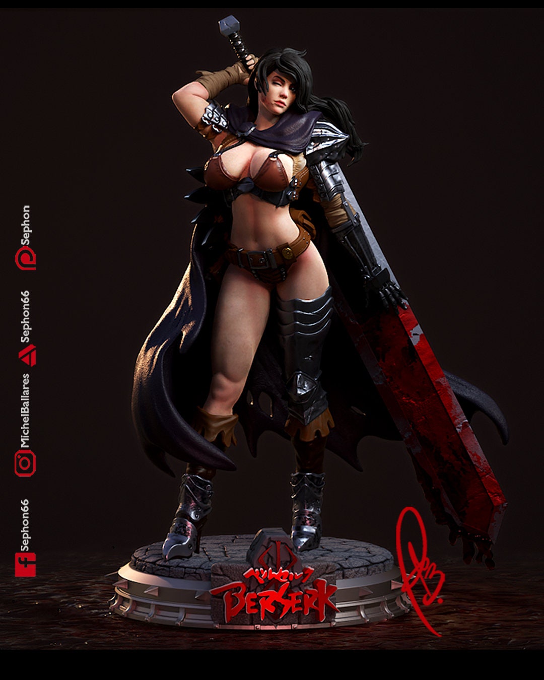 Black Swordswoman | Resin Garage Kit Anime Fan Art Statue | Creative Geek MB