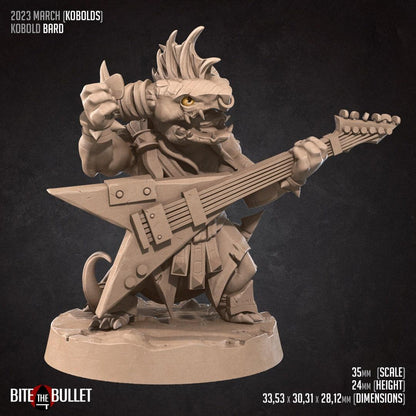 Kobold Bard | TABLETOP SCALE | D&D TTRPG Miniature | Bite the Bullet
