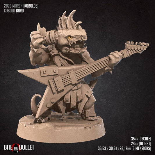 Kobold Bard | TABLETOP SCALE | D&D TTRPG Miniature | Bite the Bullet