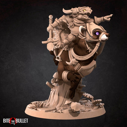 TaoTao, Kobold Mounted Boss | TABLETOP SCALE | D&D TTRPG Miniature | Bite the Bullet
