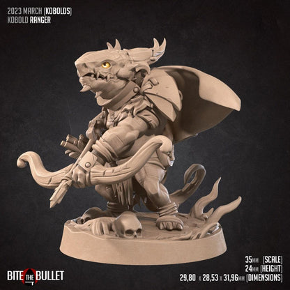 Kobold Ranger | TABLETOP SCALE | D&D TTRPG Miniature | Bite the Bullet