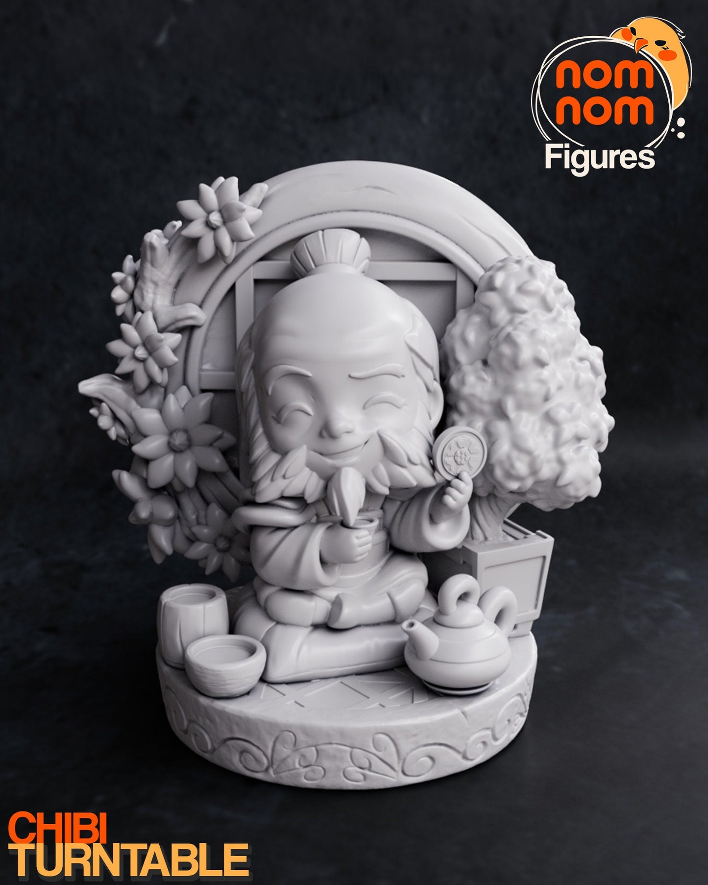 Chibi Tea-Loving Uncle | Resin Garage Kit Figure Show Fan Art | Nomnom Figures