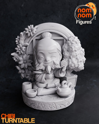 Chibi Tea-Loving Uncle | Resin Garage Kit Figure Show Fan Art | Nomnom Figures