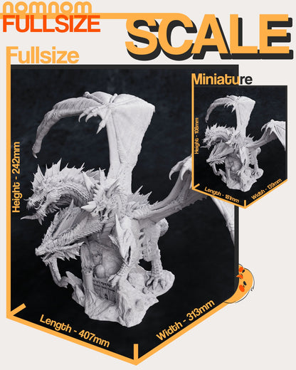 Queen of Dragons | Resin Garage Kit Figure D&D Game Fan Art | Nomnom Figures
