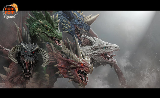 Queen of Dragons | Resin Garage Kit Figure D&D Game Fan Art | Nomnom Figures