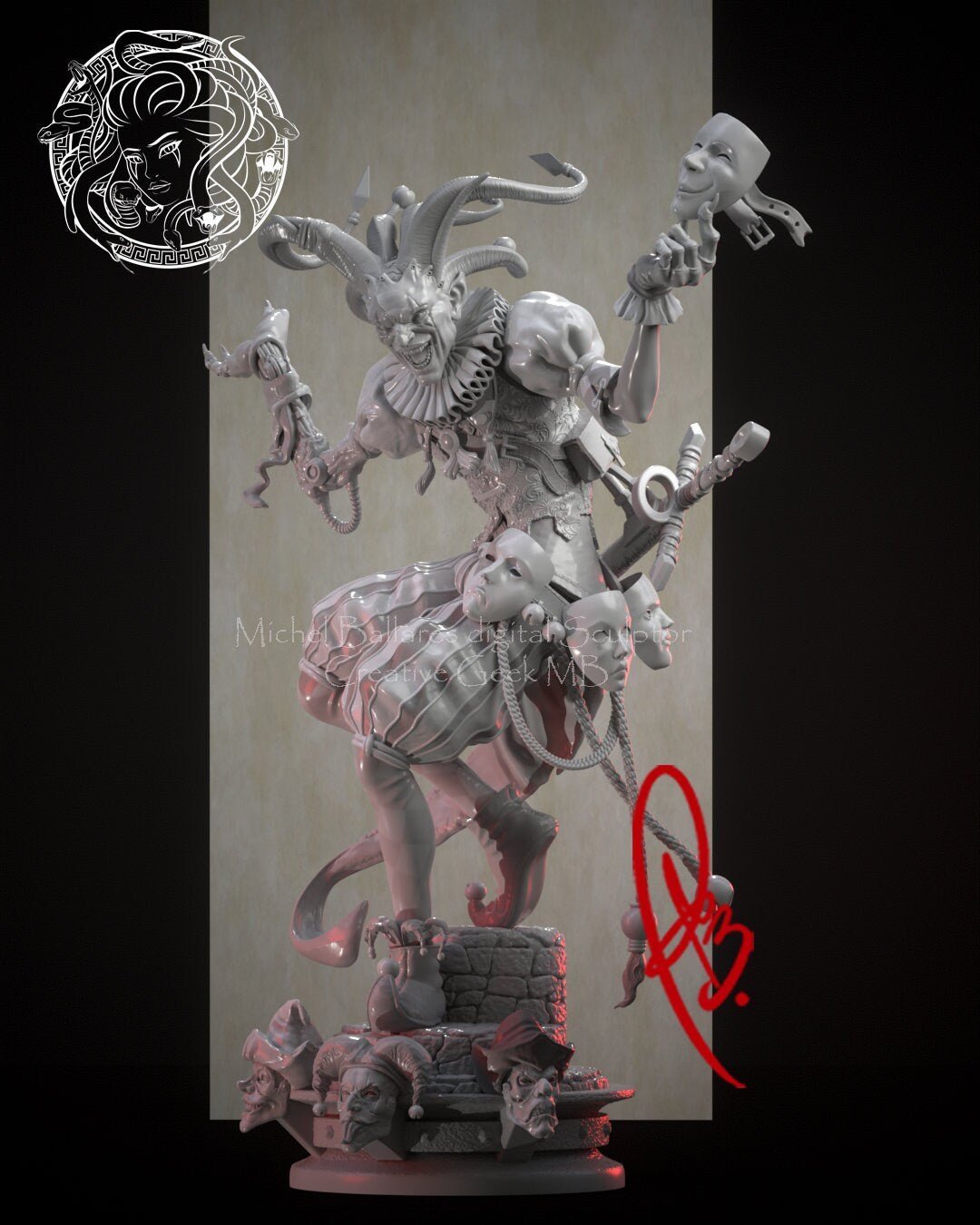 Arlequin | Resin Garage Kit Sculpture Statue | Creative Geek MB