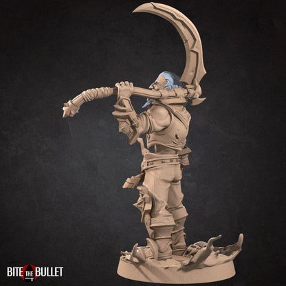 Bullet Hell, Hero Necromancer, Male | TABLETOP SCALE | D&D TTRPG Miniature | Bite the Bullet | Unpainted, Unplated Resin 8k
