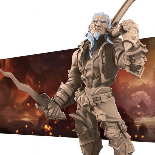 Bullet Hell, Hero Necromancer, Male | TABLETOP SCALE | D&D TTRPG Miniature | Bite the Bullet | Unpainted, Unplated Resin 8k