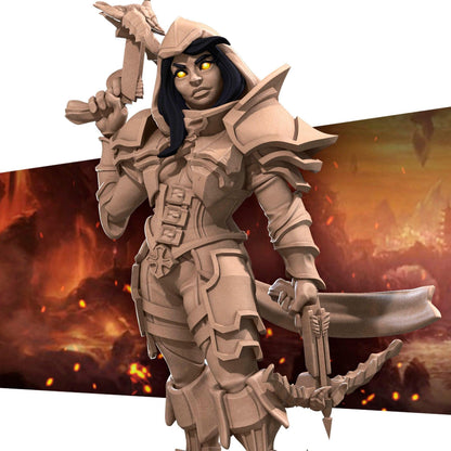 Bullet Hell, Hero Demon Hunter | TABLETOP SCALE | D&D TTRPG Miniature | Bite the Bullet | Unpainted, Unplated Resin 8k