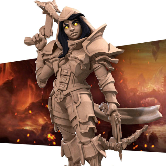 Bullet Hell, Hero Demon Hunter | TABLETOP SCALE | D&D TTRPG Miniature | Bite the Bullet | Unpainted, Unplated Resin 8k