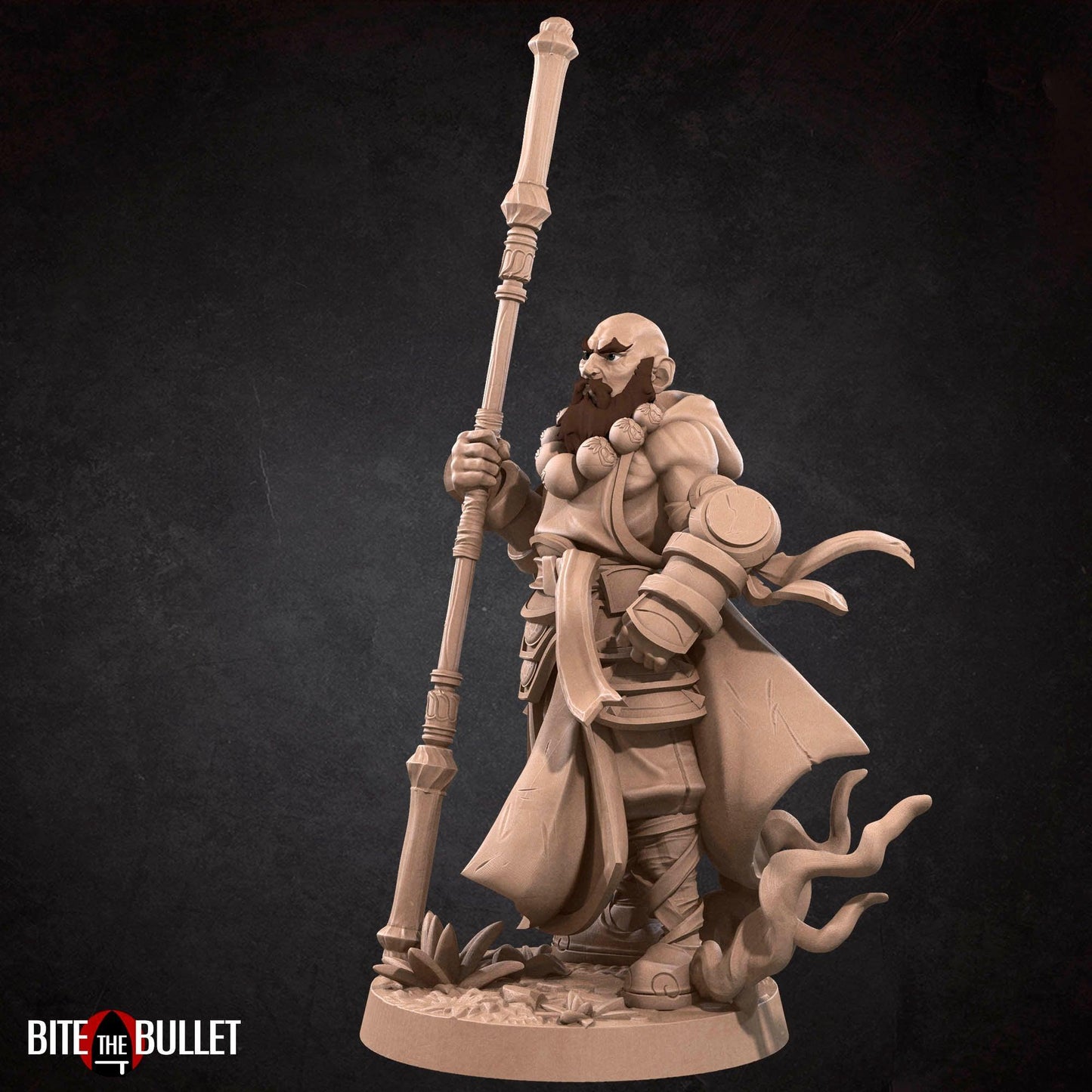 Bullet Hell, Hero Monk | TABLETOP SCALE | D&D TTRPG Miniature | Bite the Bullet | Unpainted, Unplated Resin 8k