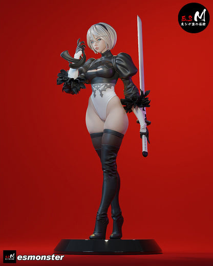 Combat Andoroid | Resin Garage Kit Sculpture Anime Video Game Fan Art Statue | E.S Monster