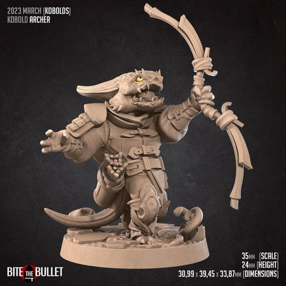 Kobold Archer | D&D TTRPG Miniature | Bite the Bullet