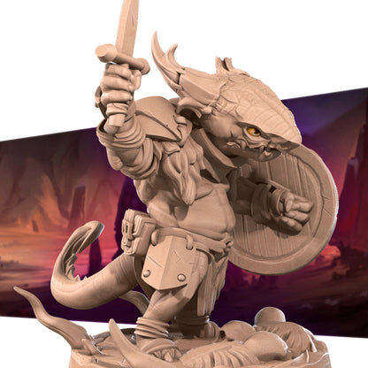 Kobold Barbarian | TABLETOP SCALE | D&D TTRPG Miniature | Bite the Bullet