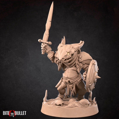 Kobold Barbarian | TABLETOP SCALE | D&D TTRPG Miniature | Bite the Bullet