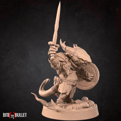Kobold Barbarian | TABLETOP SCALE | D&D TTRPG Miniature | Bite the Bullet