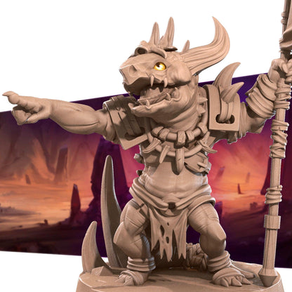 Kobold Squad Leader | TABLETOP SCALE | D&D TTRPG Miniature | Bite the Bullet