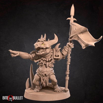 Kobold Squad Leader | TABLETOP SCALE | D&D TTRPG Miniature | Bite the Bullet
