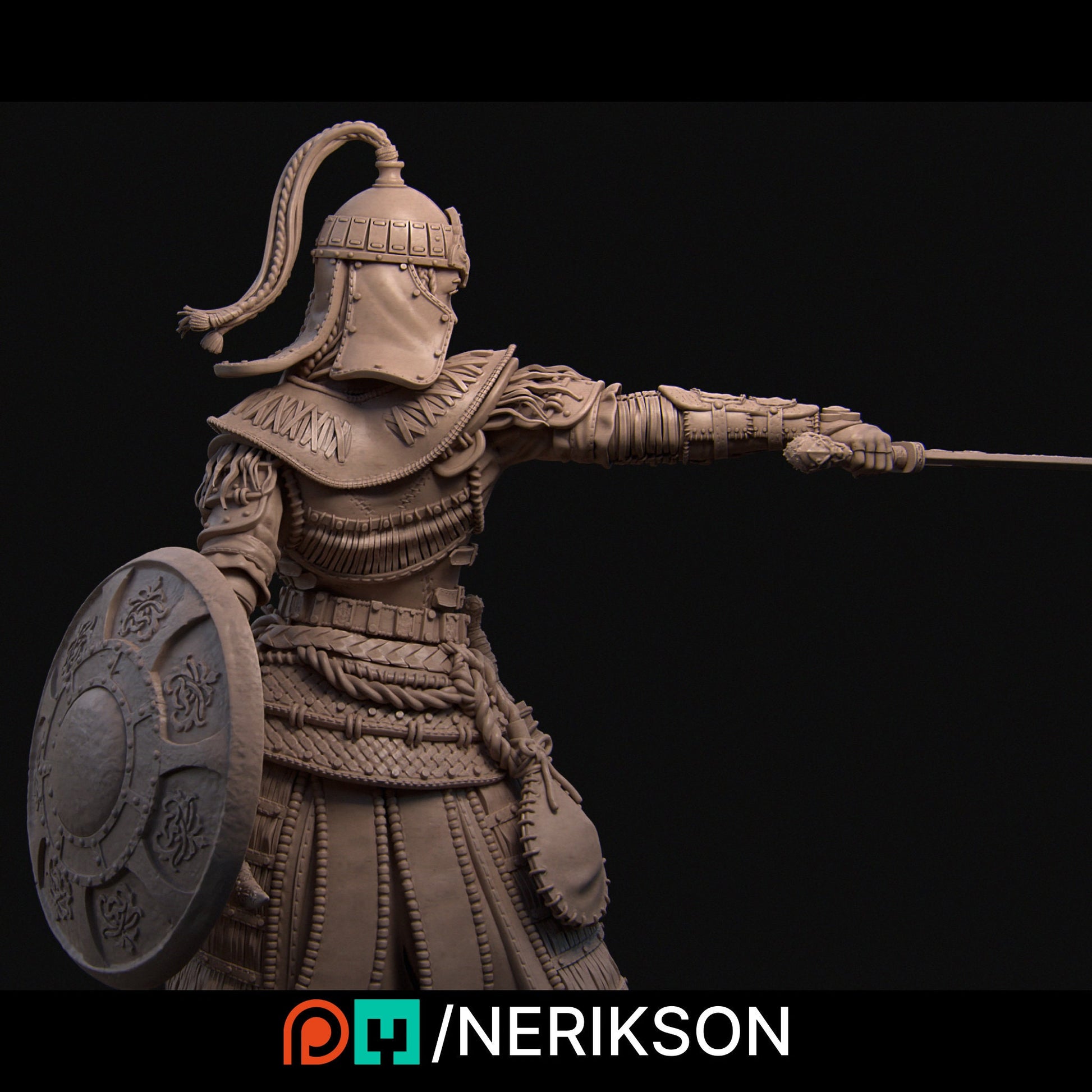 Tuya the Undefeated, Warrior | Garage Resin Kit Statue | D&D TTRPG Fantasy Miniature | Nerikson