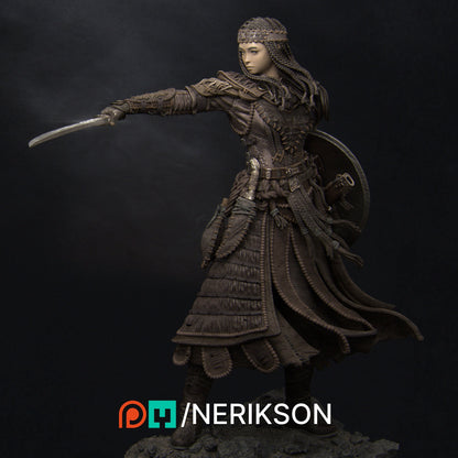Tuya the Undefeated, Warrior | Garage Resin Kit Statue | D&D TTRPG Fantasy Miniature | Nerikson