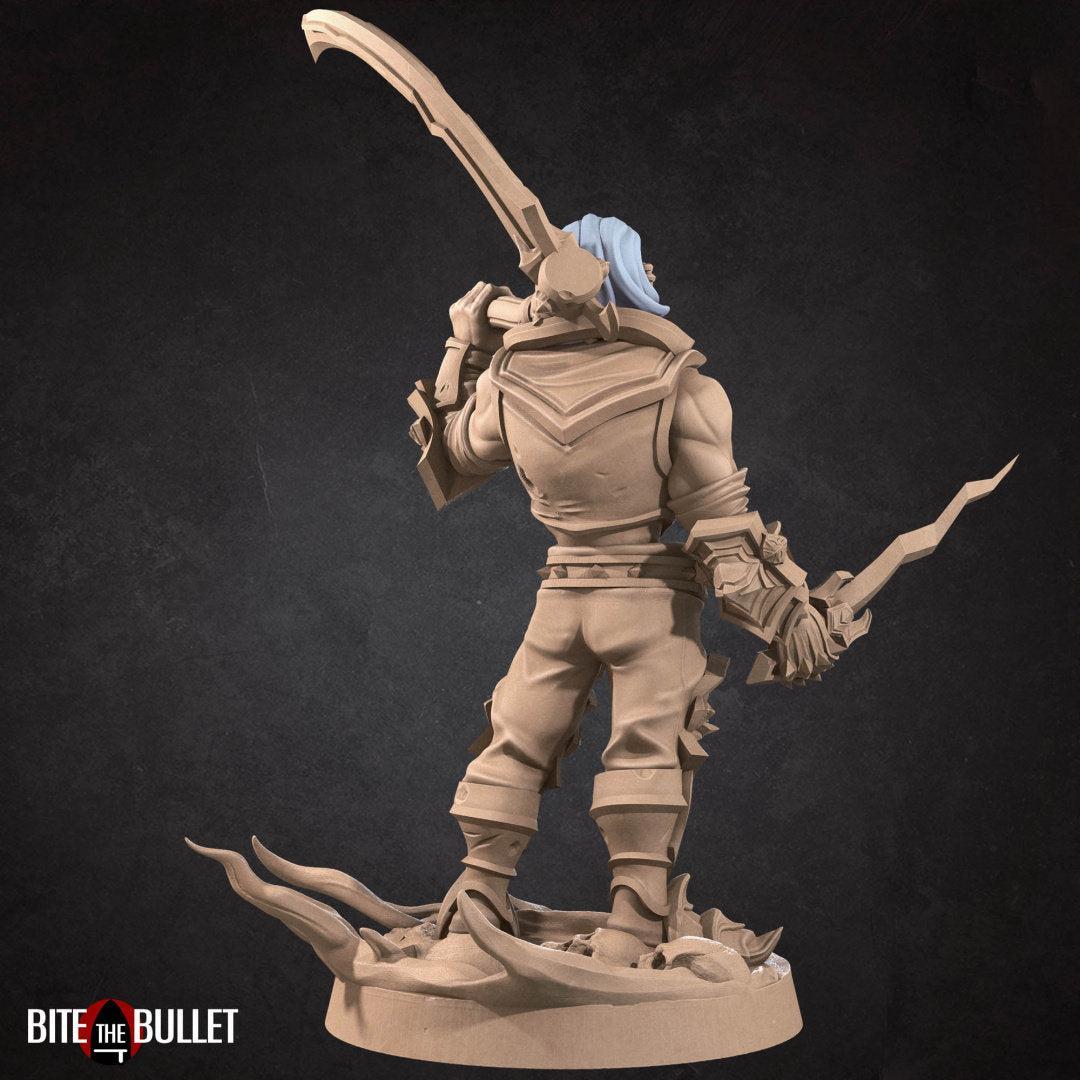 Bullet Hell, Hero Necromancer, Male | TABLETOP SCALE | D&D TTRPG Miniature | Bite the Bullet | Unpainted, Unplated Resin 8k
