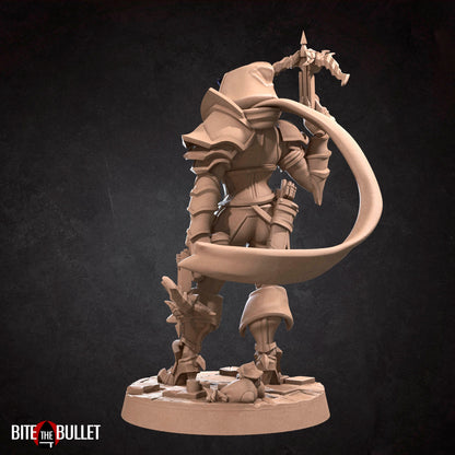 Bullet Hell, Hero Demon Hunter | TABLETOP SCALE | D&D TTRPG Miniature | Bite the Bullet | Unpainted, Unplated Resin 8k