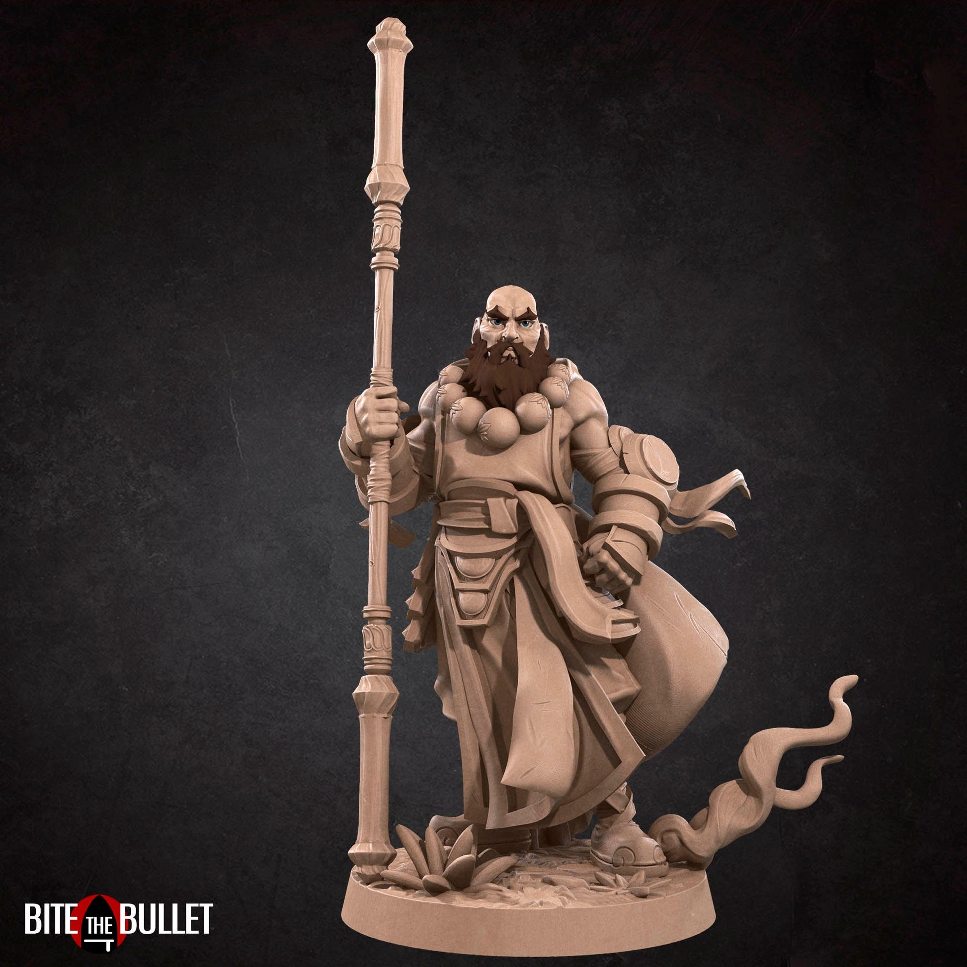 Bullet Hell, Hero Monk | TABLETOP SCALE | D&D TTRPG Miniature | Bite the Bullet | Unpainted, Unplated Resin 8k