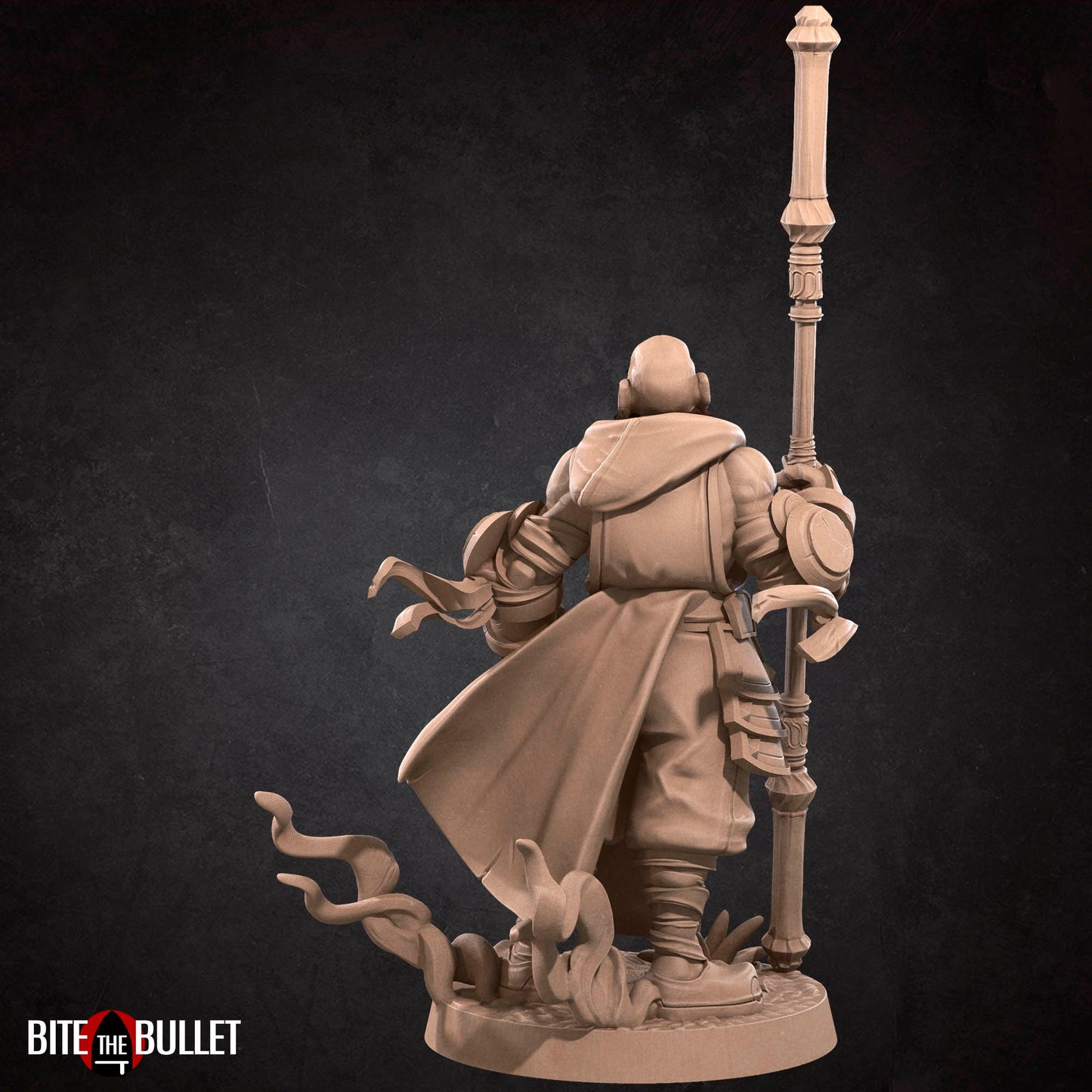 Bullet Hell, Hero Monk | TABLETOP SCALE | D&D TTRPG Miniature | Bite the Bullet | Unpainted, Unplated Resin 8k