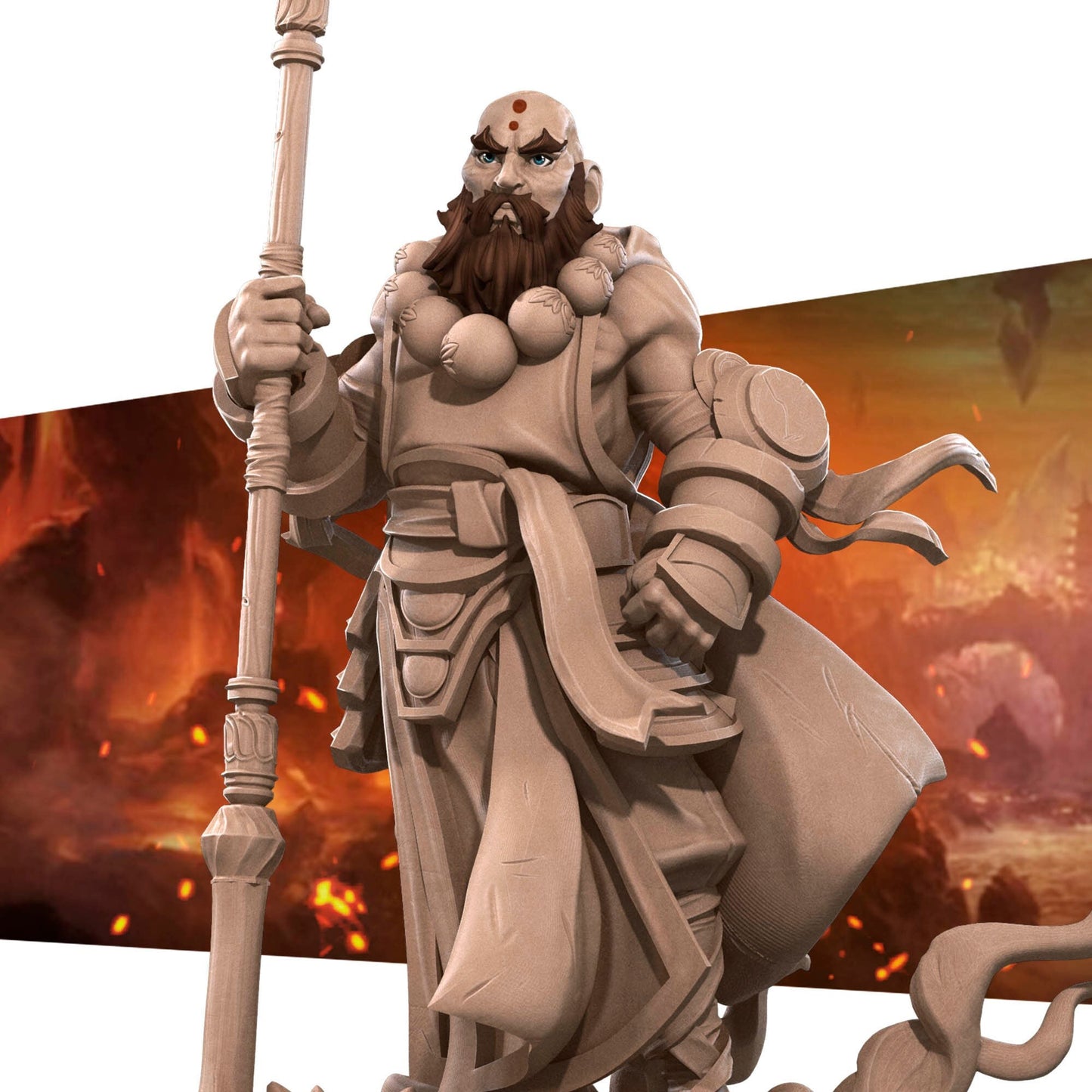 Bullet Hell, Hero Monk | TABLETOP SCALE | D&D TTRPG Miniature | Bite the Bullet | Unpainted, Unplated Resin 8k