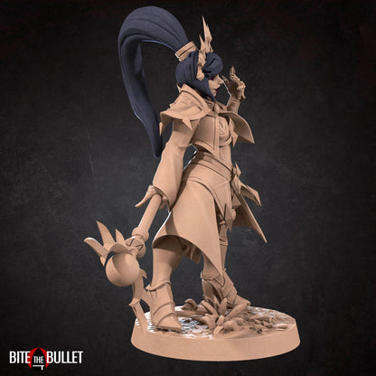 Exxotic Hero Wizard, Bullet Hell | D&D Pinup SFW NSFW Model Miniature | Bite the Bullet