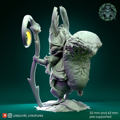 Squirrel Druid | Tabletop or Display Scale | D&D Humblewood TTRPG Miniature | Pepunki Creatures