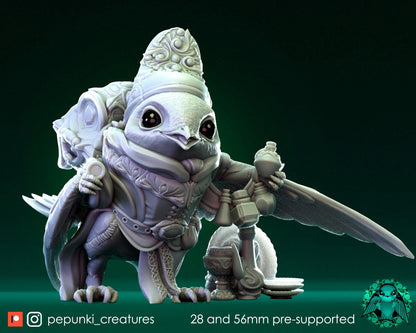 Swift Merchant | Tabletop or Display Scale | D&D Humblewood TTRPG Miniature | Pepunki Creatures