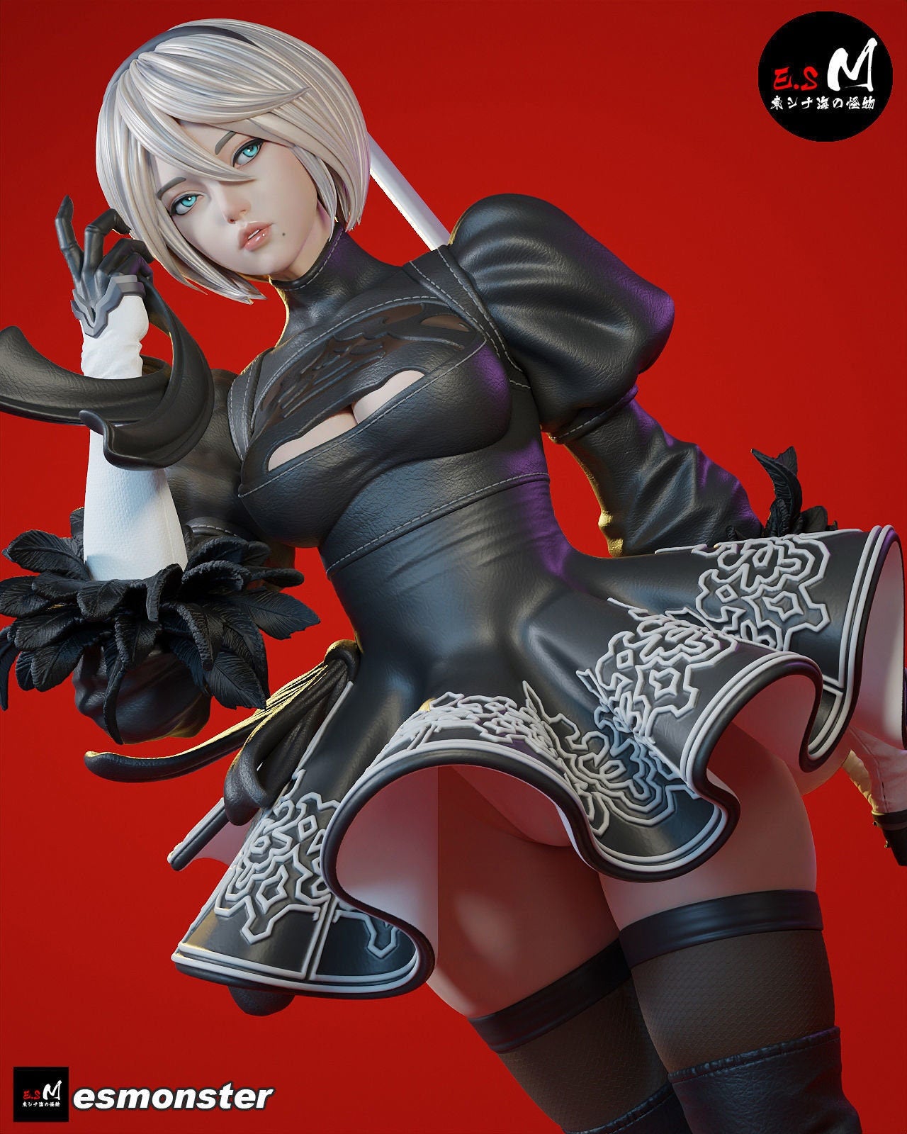 Combat Andoroid | Resin Garage Kit Sculpture Anime Video Game Fan Art Statue | E.S Monster