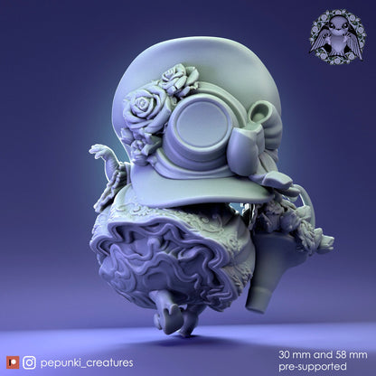 Chinchilla Florist | Tabletop or Display Scale | D&D Humblewood TTRPG Miniature | Pepunki Creatures