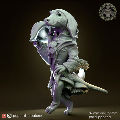 Setter Gentleman | Tabletop or Display Scale | D&D Humblewood TTRPG Miniature | Pepunki Creatures