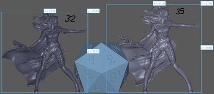 Elf Mage 2025 Update | Tabletop and Display Scales | D&D TTRPG Fantasy Miniature | Nerikson
