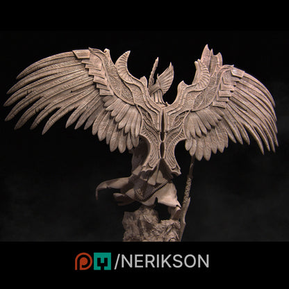 Revna, Aasimar Angel Warrior | Tabletop Gaming Mini or Display Figure | D&D TTRPG Fantasy Miniature | Nerikson