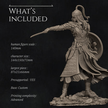 Tuya the Undefeated, Warrior | Garage Resin Kit Statue | D&D TTRPG Fantasy Miniature | Nerikson