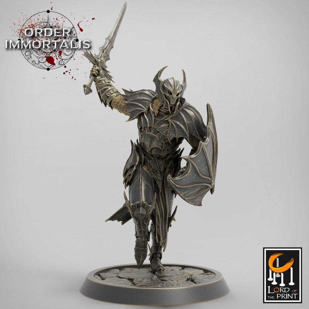 Blood Knight Sword Squadron, Vampire Soldiers | TABLETOP SCALE Miniature | Order Immortalis | Rescale Miniatures